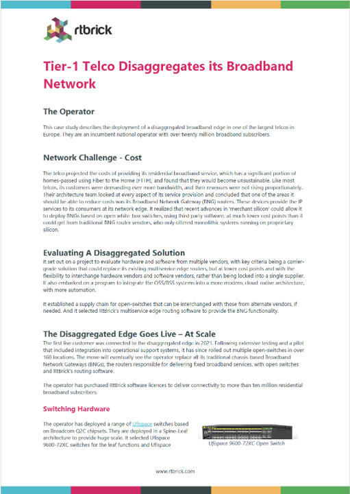 Case Study: Tier-1 Telco