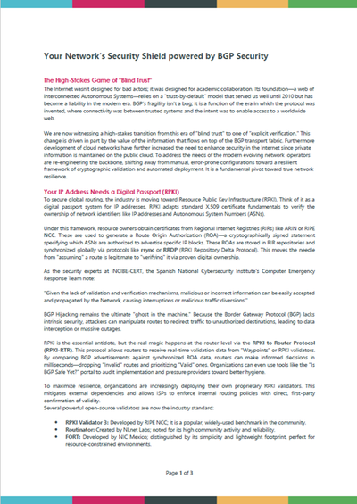 Your Network’s Security Shield powered by BGP Security