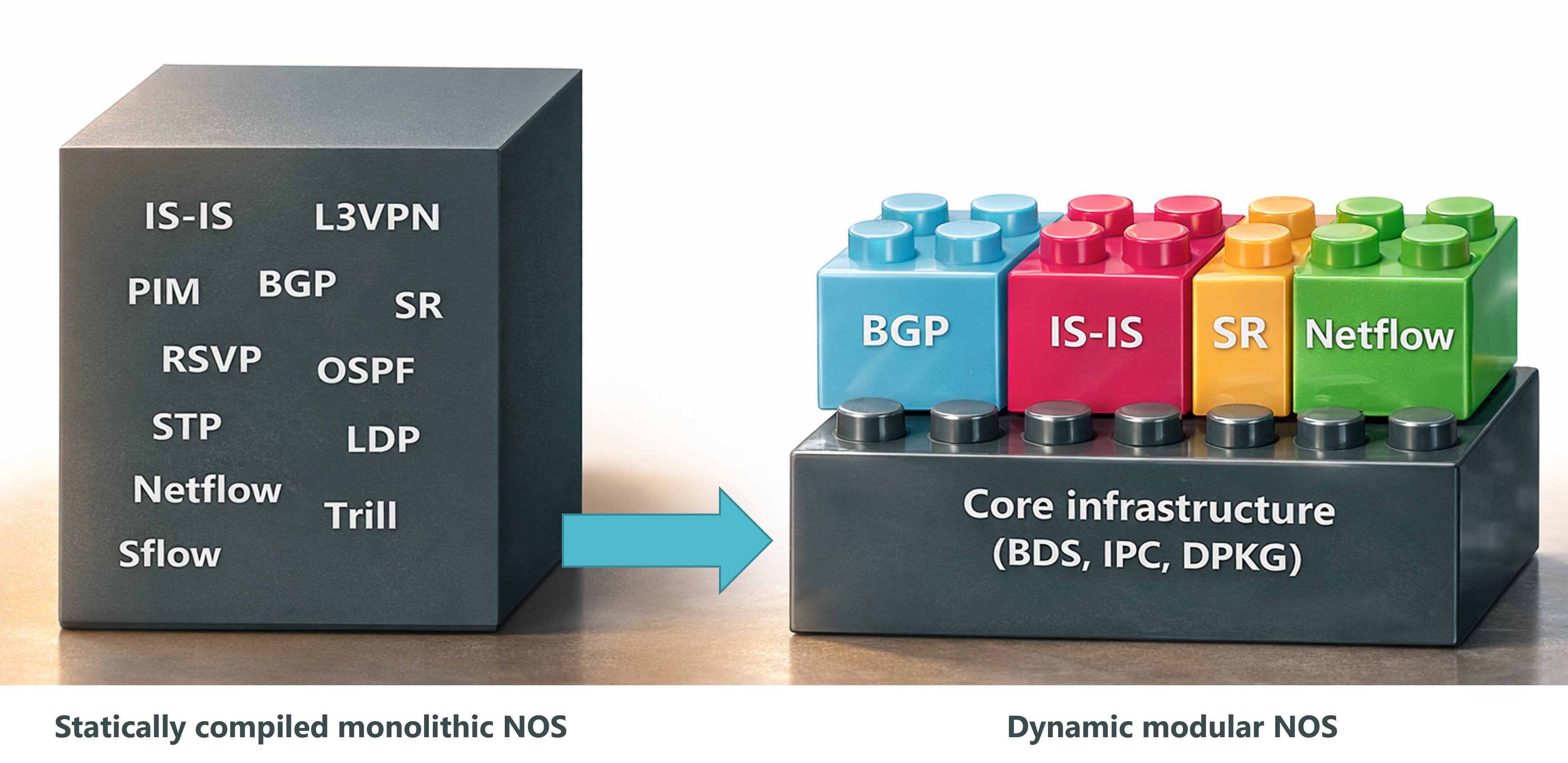 Modular, composable code built with microservices