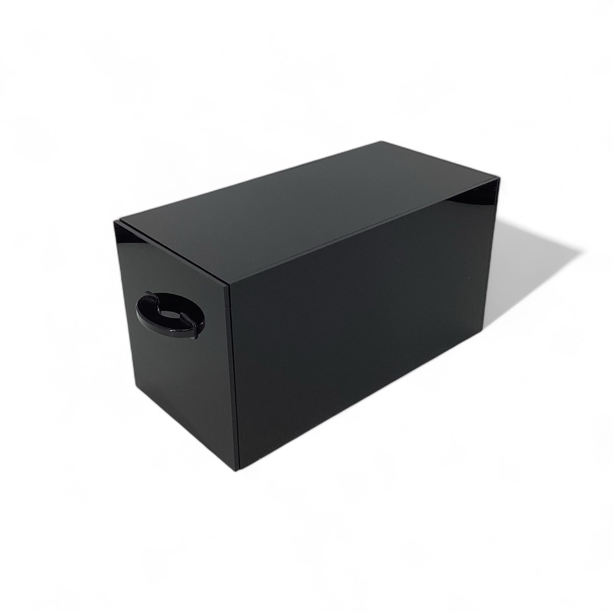 Custom Opaque Black Acrylic Drawer Unit