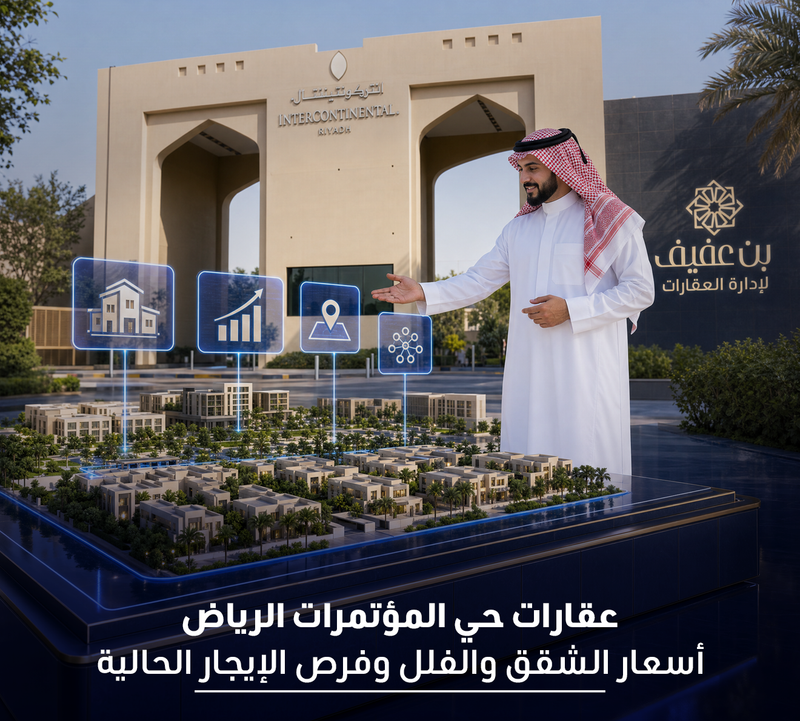 عقارات حي المؤتمرات الرياض: أسعار الشقق والفلل وفرص الإيجار الحالية
