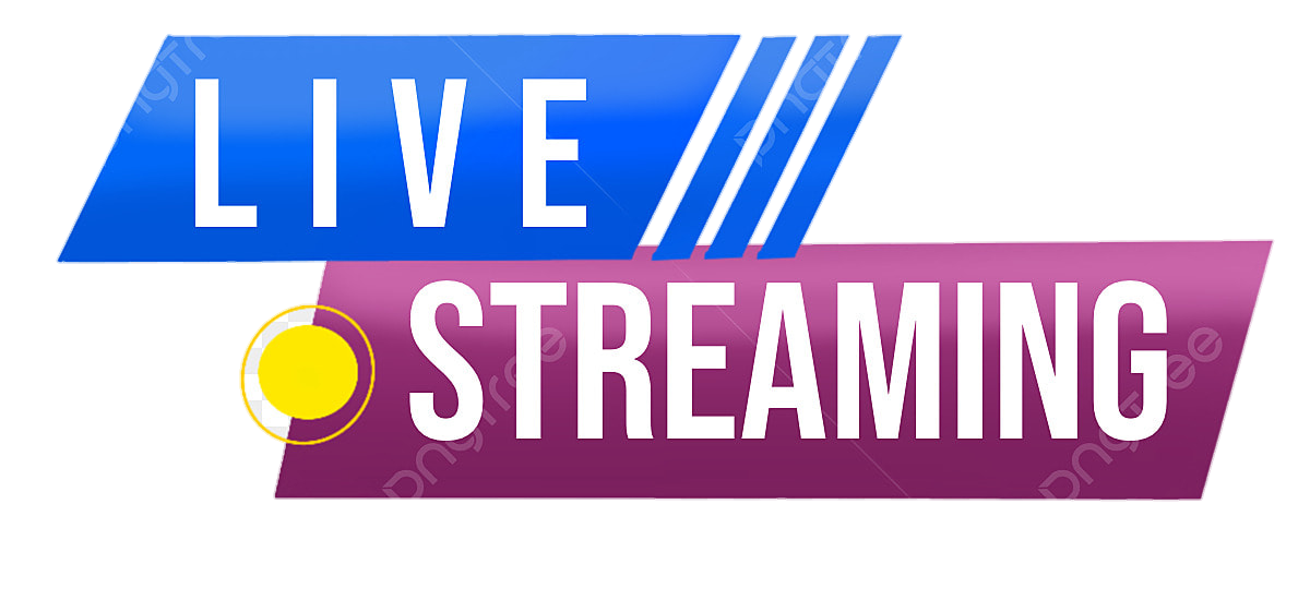 Live streaming graphic with bold text emphasizing "LIVE" in blue and "STREAMING" in pink, representing IPTV services for diverse entertainment options. 