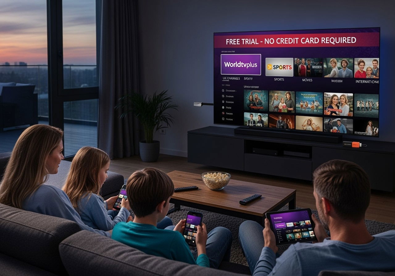 Free IPTV trial on smart TV, Firestick, and mobile devices with Worldtvplus