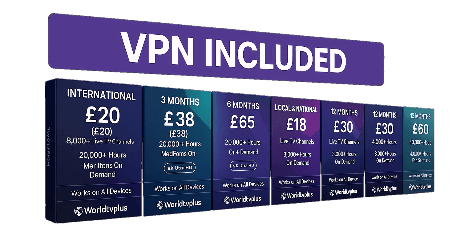 WorldTV Plus IPTV UK subscription – 8,000+ live channels and 4K streaming