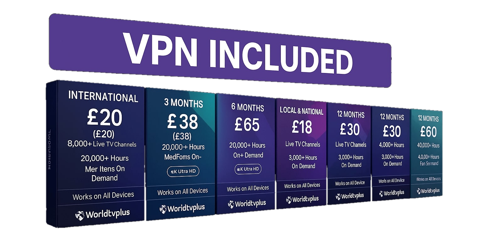 WorldTV Plus IPTV UK subscription – 8,000+ live channels and 4K streaming