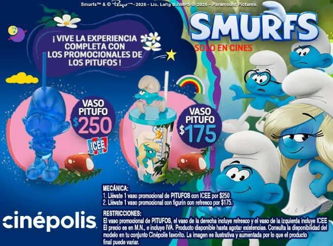 Los coleccionables de Los Pitufos llegan a Cinépolis