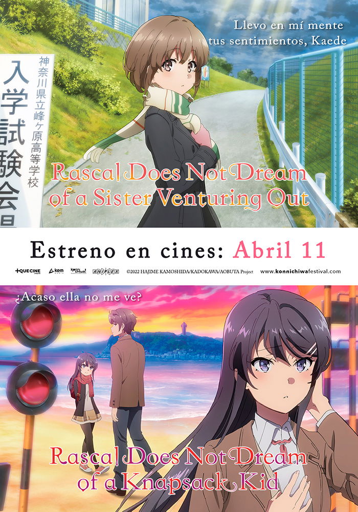 Rascal Does Not Dream of a Sister Venturing Out y Rascal Does Not Dream of a Knapsack Kid.