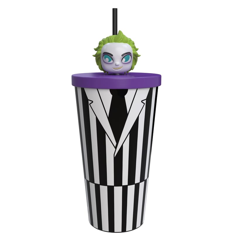 ¡Se fue rayado! Ping Solutions sorprende con un fantasmagórico vaso coleccionable de Beetlejuice para Cinépolis.