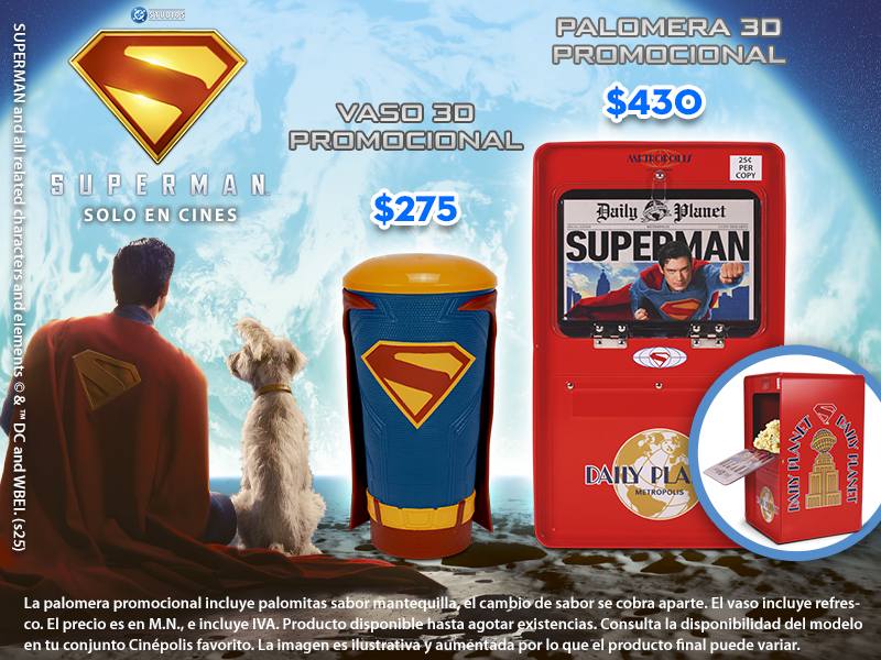 Los coleccionables de Superman llegan a Cinépolis