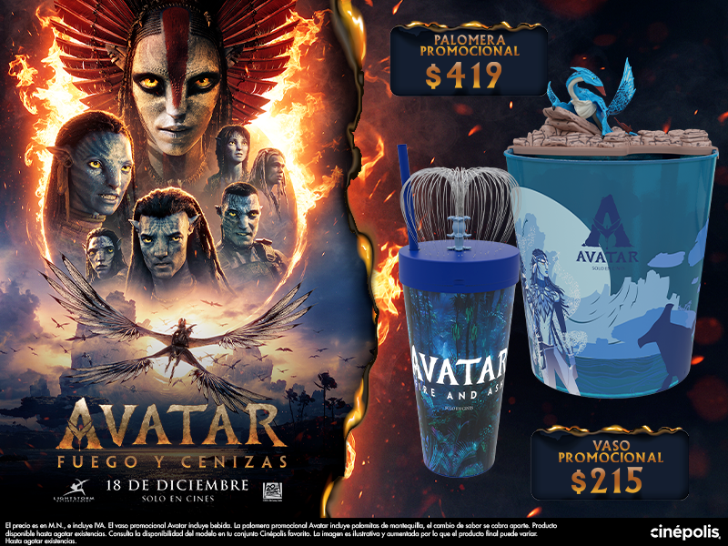 Promocionales Avatar: Fuego y Cenizas en Cinépolis