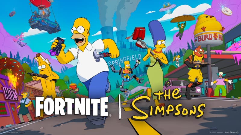 ¡Springfield y el Battle Royale colisionan en Fortnite | Los Simpson!