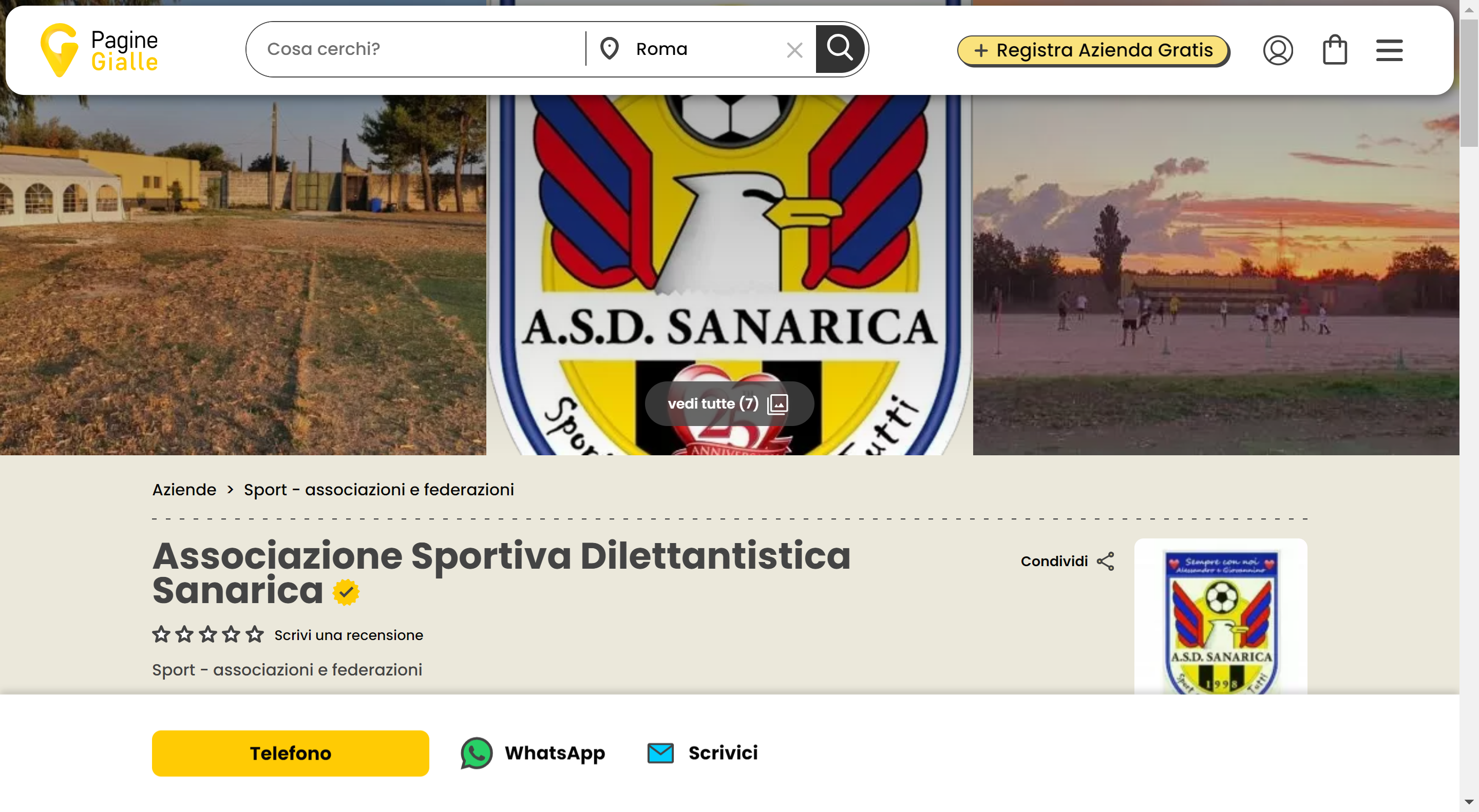 SD Sanarica ora su PagineGialle.it con la propria scheda ufficiale