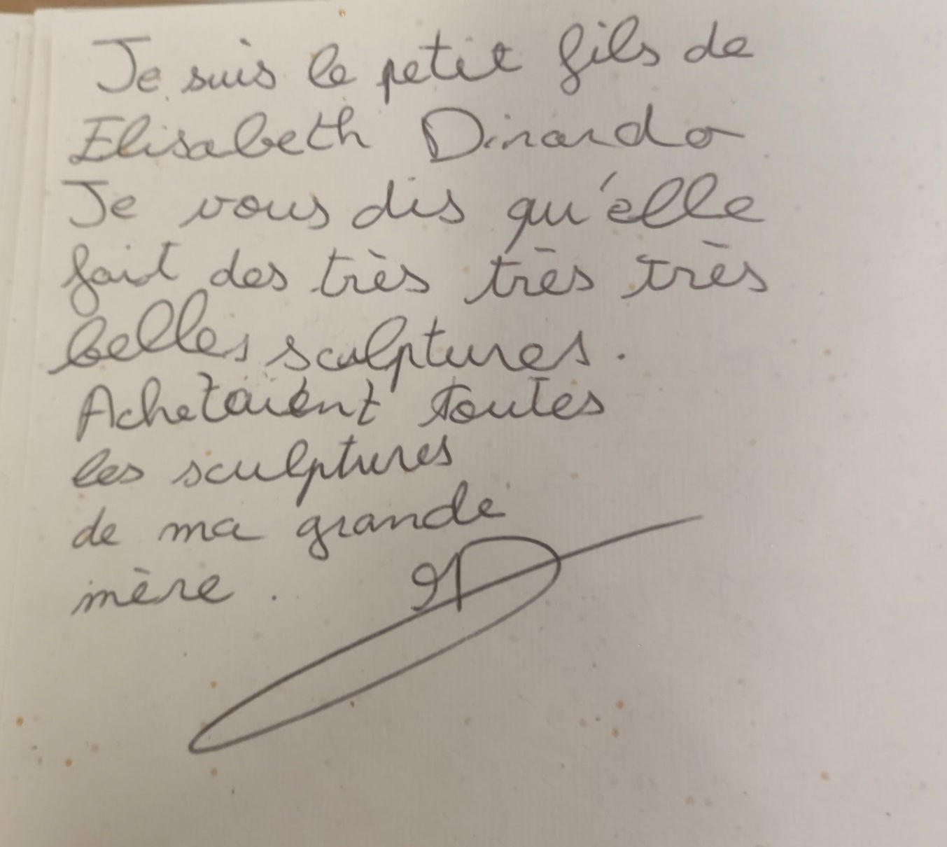 Paroles de visiteurs