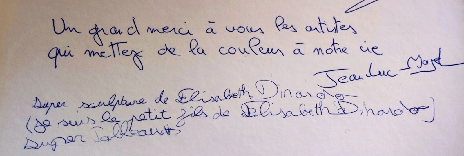 Paroles de visiteurs