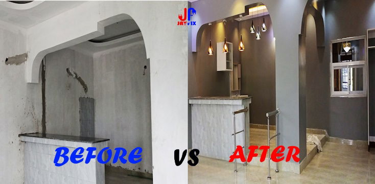 Before & After Dining Area Makeover.