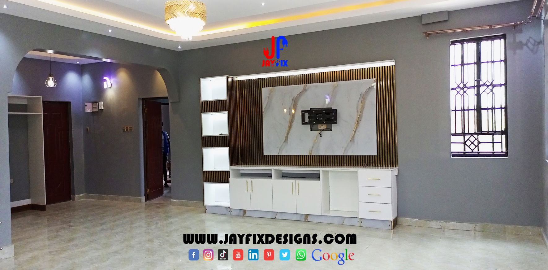 🛋️ PROJECT UPDATE: Modern Sitting Area Interior Design by JayFix Designs