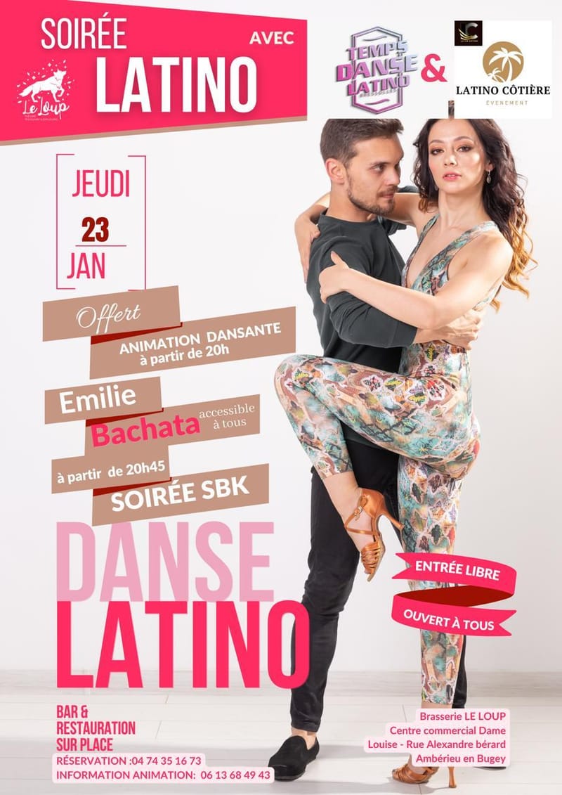 Soirée Latino à Amberieu en Bugey au LOUP