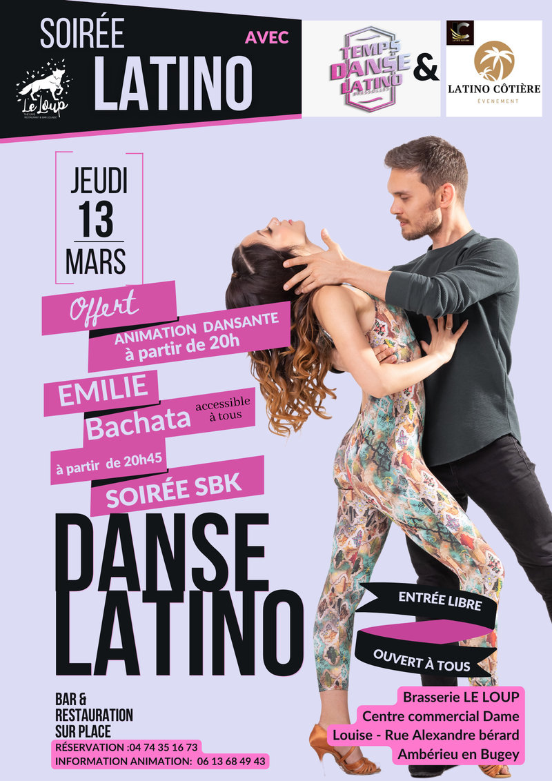 Soirée Latino à Amberieu en Bugey au LOUP
