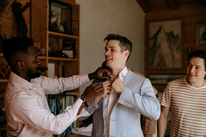 Préparation des mariés