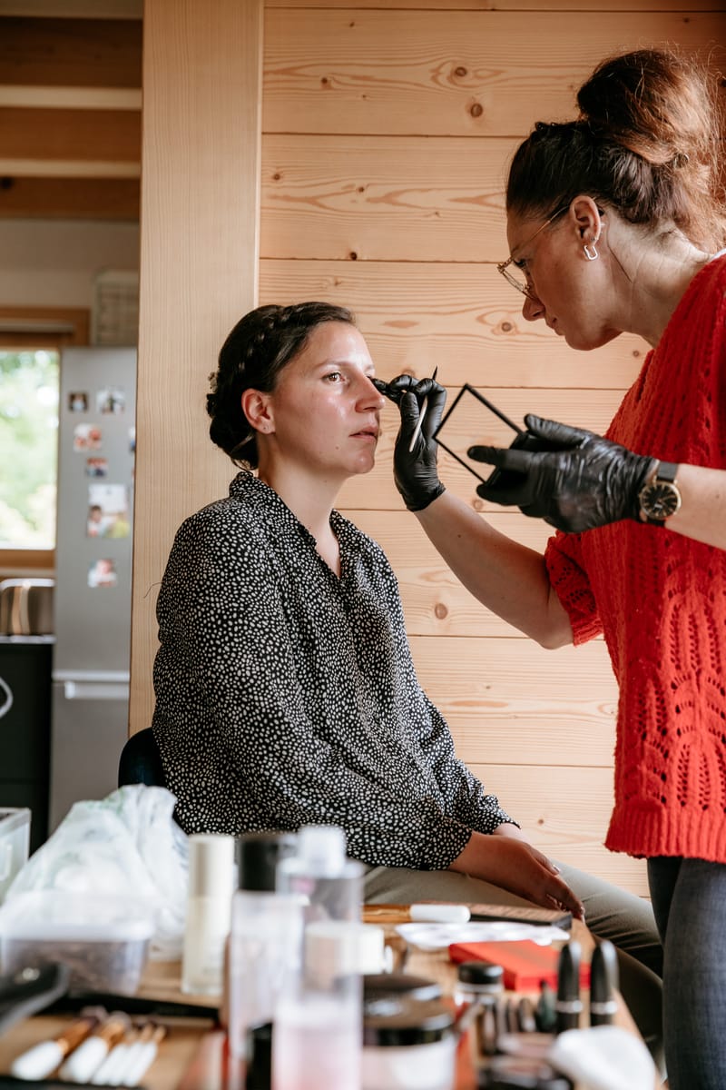 Préparation des mariés