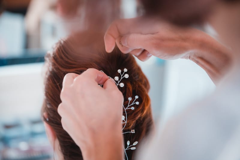 Préparation des mariés