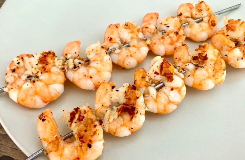 Gegrillte Garnelenspiesse