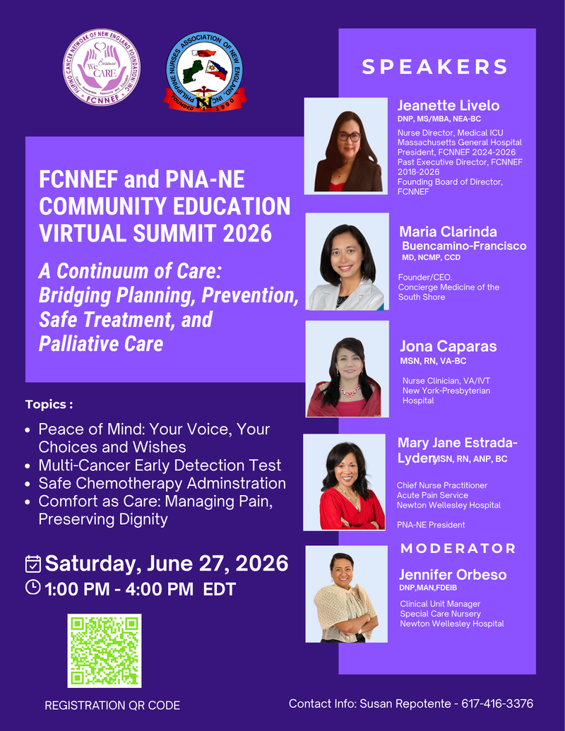 FCNNEF and PNA-NE Community Education Virtual Summit 2026