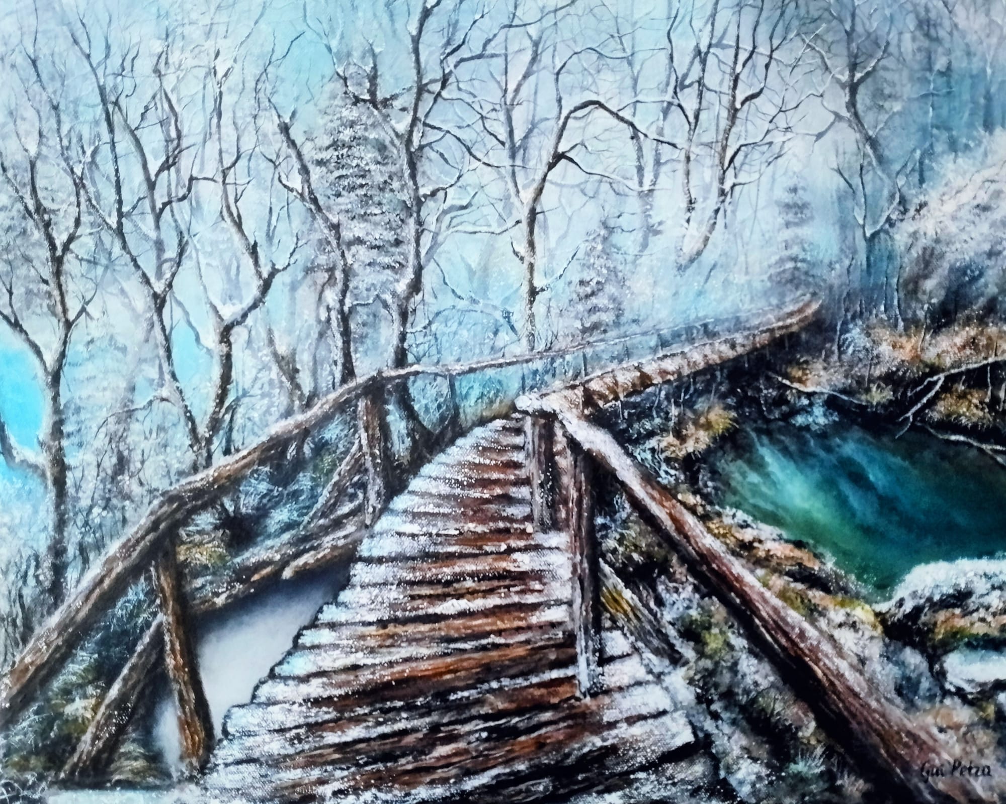 Hiver au lac ( Vendu)