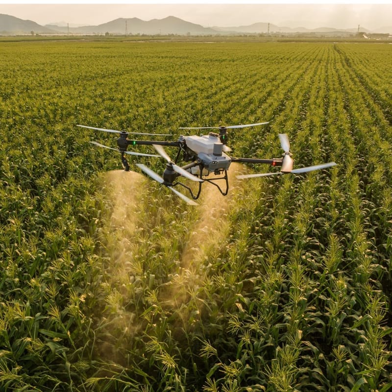 Pulverização aérea utilizando Drones agrícolas