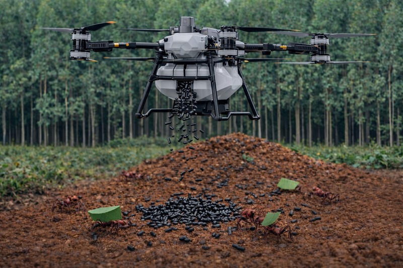 Aplicação de Iscas Formicidas com Drones