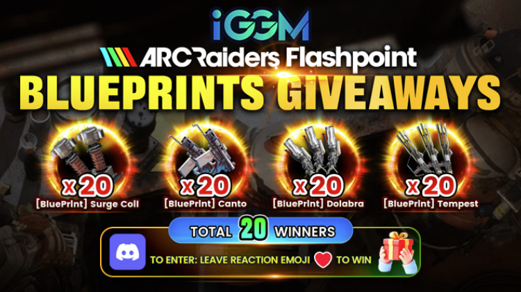 ARC Raiders BluePrints free giveaways at IGGM Discord