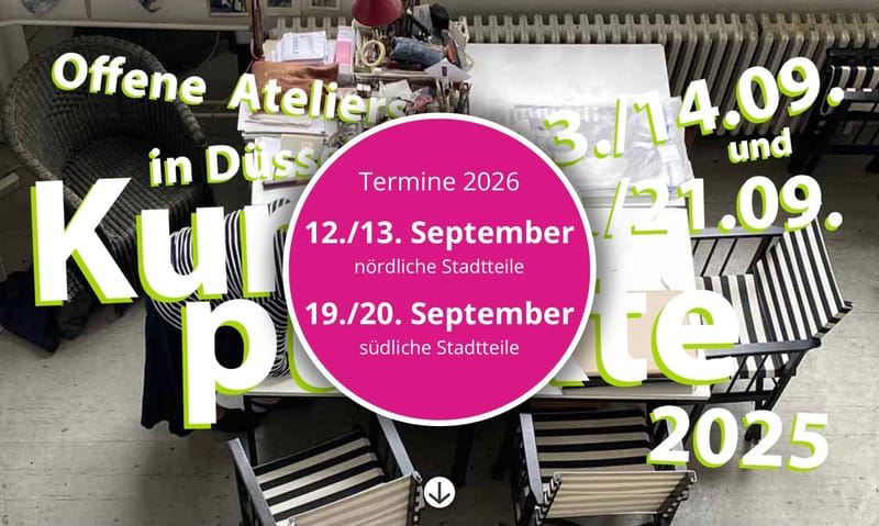 Kunstpunkte 2026 | Offene Ateliers in Düsseldorf | KöX | 19. + 20.09.2026 |