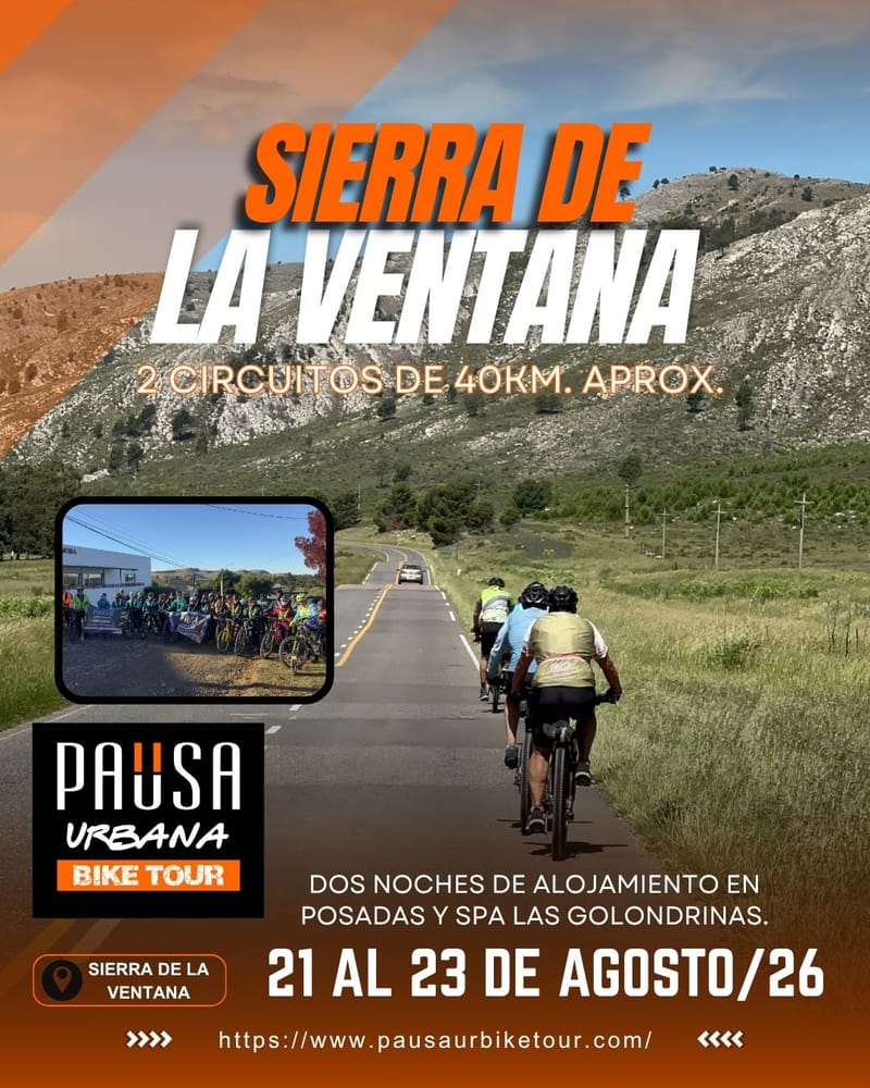 Fin de semana de cicloturismo en Sierra de la Ventana