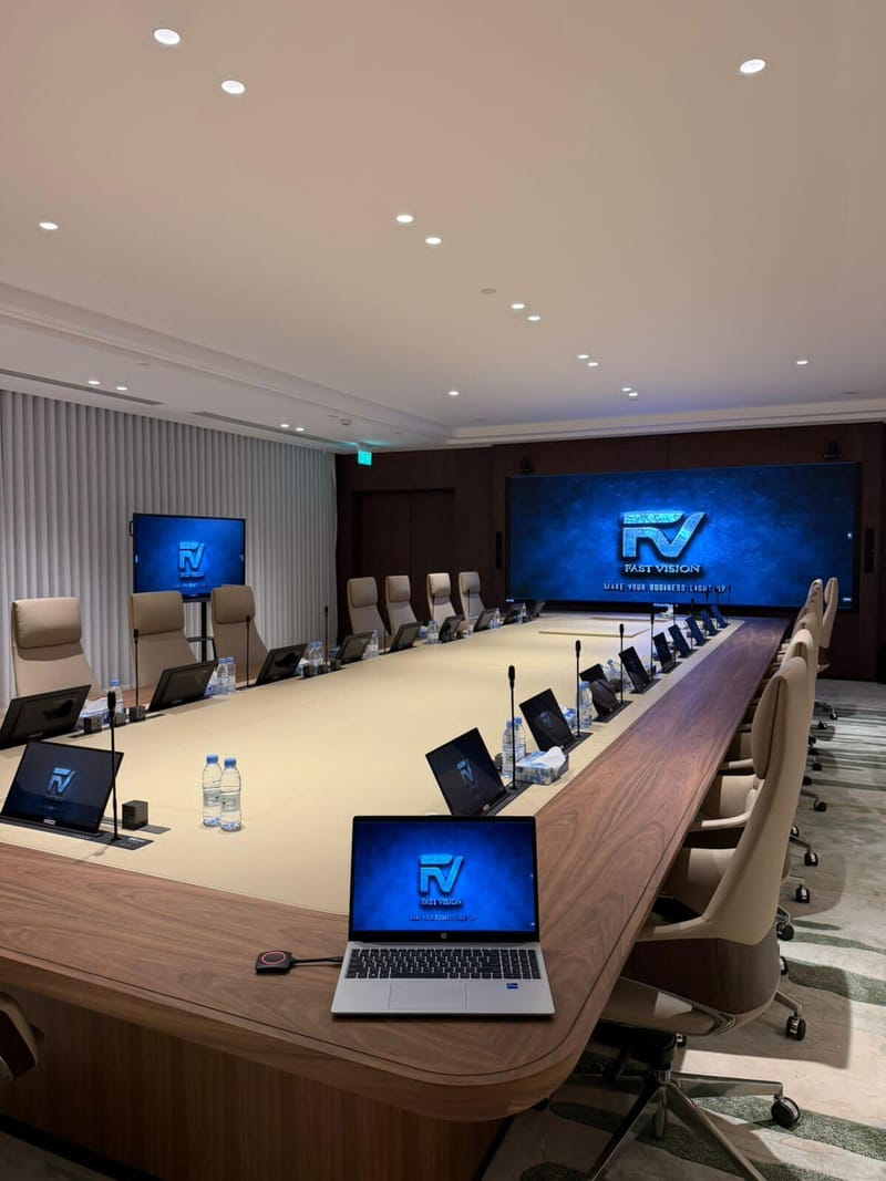 Integrated Boardroom — LED Video Wall and Conference System for NHC — Riyadh