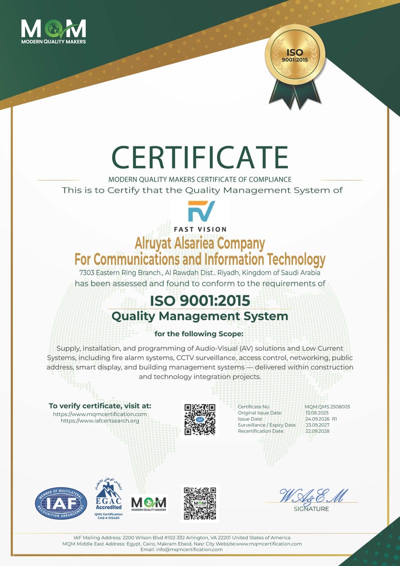 ISO 9001:2015 Certified Quality System