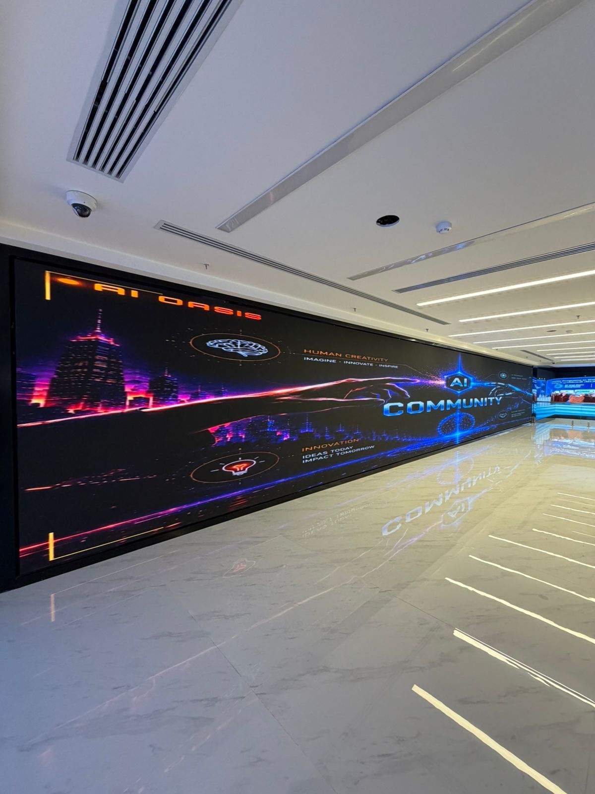 شاشات عرض LED داخلية لمعرض SDAIA - الرياض