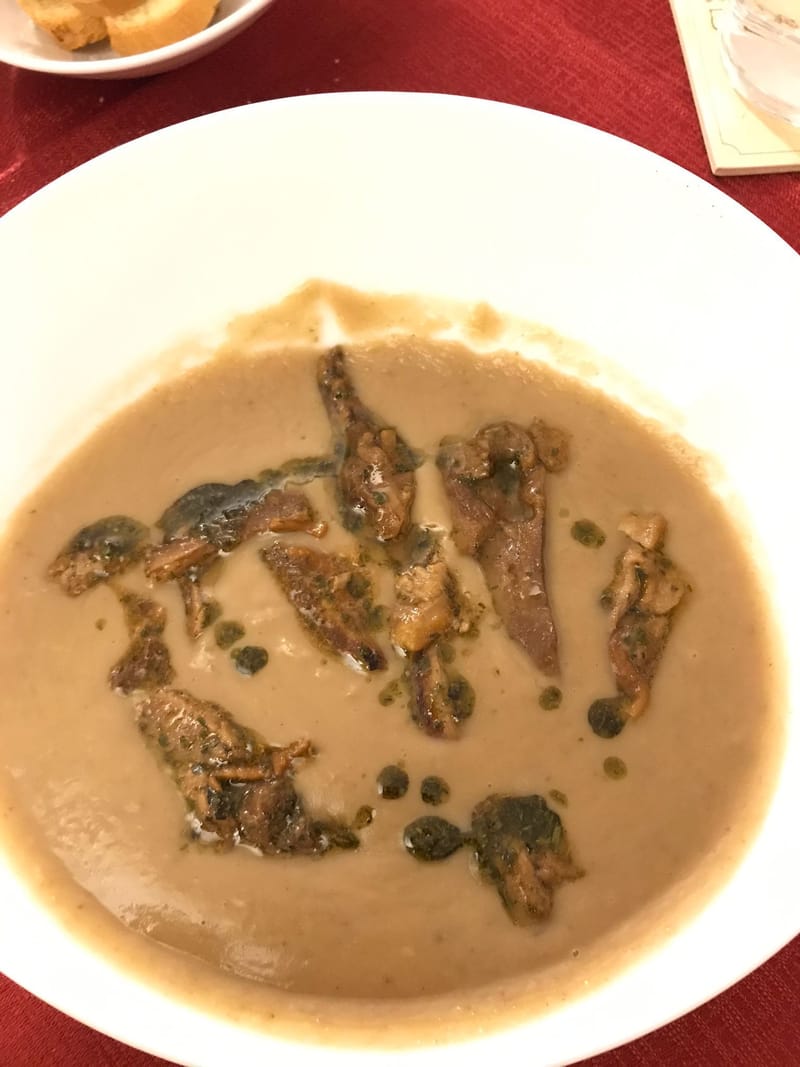 CREMA DI CASTAGNE CON PORCINI