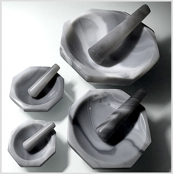 Laboratory agate mortar and pestle 100mm