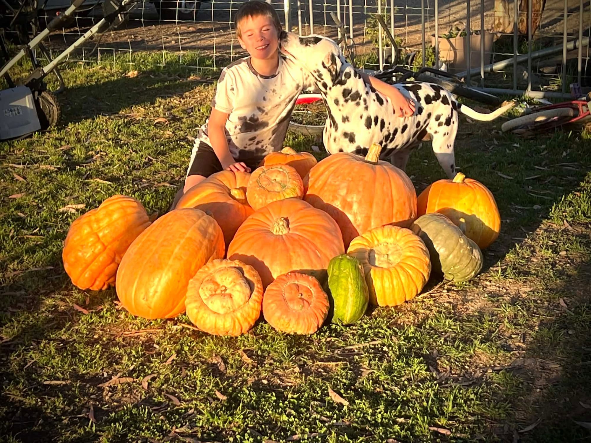 Kids Growing Garlic and Easter Egg Hunt