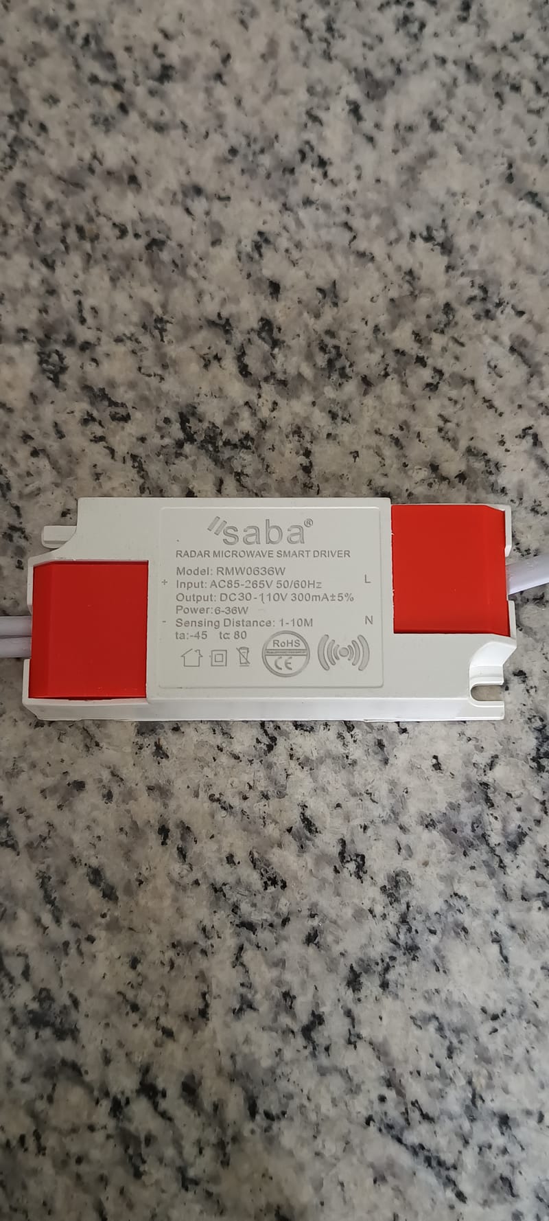 Saba AI Radar Microwave 6-24W Sensor Auto Reset  Dimming Smart Driver