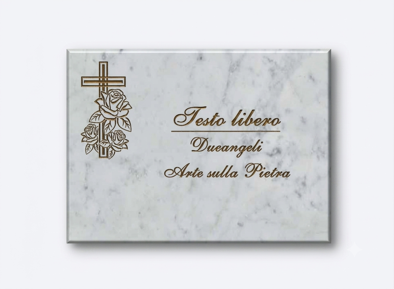 Targa Commemorativa Elegante in Marmo Bianco