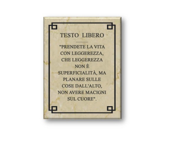 TARGA COMMEMORATIVA PERSONALIZZABILE