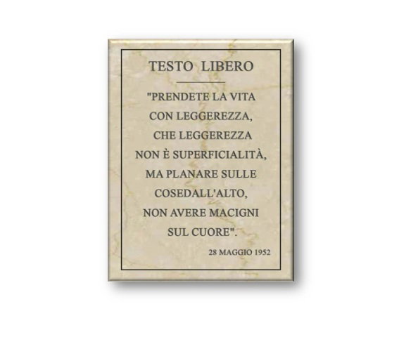 TARGA COMMEMORATIVA PERSONALIZZABILE