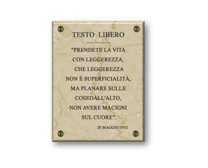 TARGA COMMEMORATIVA PERSONALIZZABILE