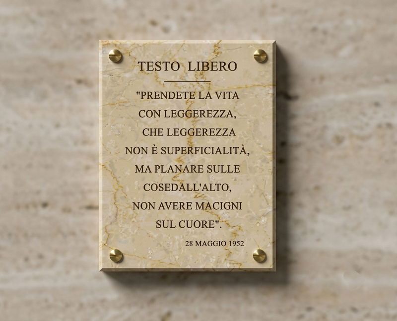 TARGA COMMEMORATIVA PERSONALIZZABILE