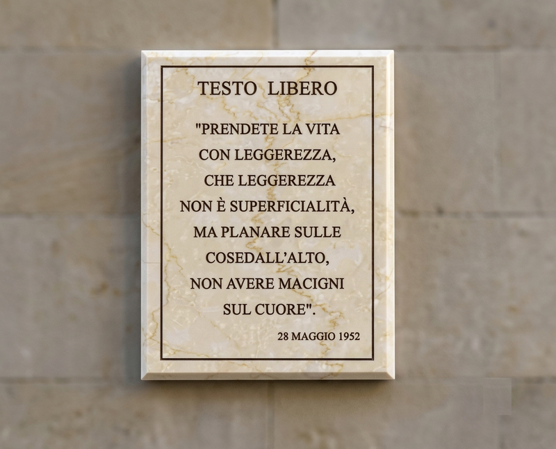 TARGA COMMEMORATIVA PERSONALIZZABILE