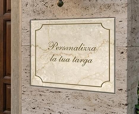 Targa per ville e dimore personalizzabile PROPOSTA A006
