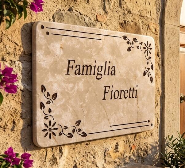 Targa per ville e dimore personalizzabile PROPOSTA A013