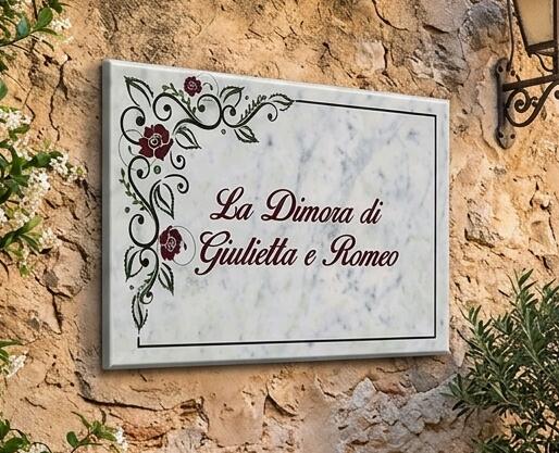 Targa per ville e dimore personalizzabile PROPOSTA A014