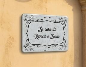 Targa per ville e dimore personalizzabile PROPOSTA A021